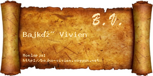 Bajkó Vivien névjegykártya